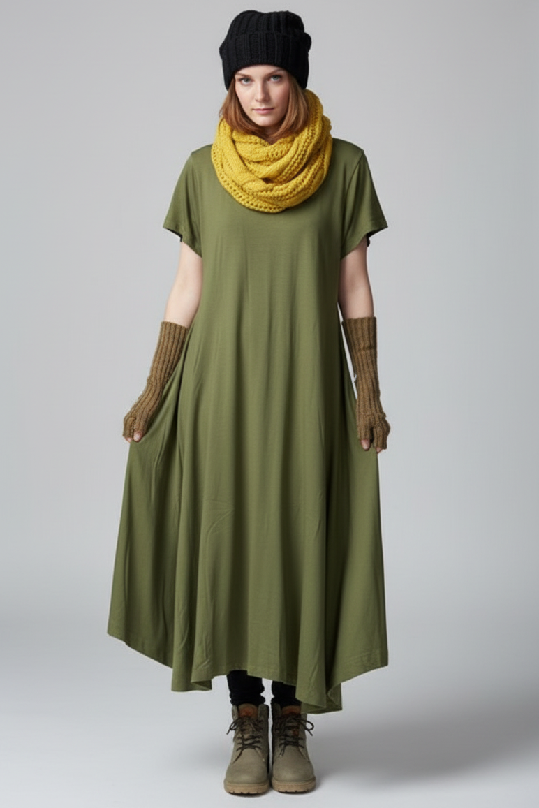 Grön Klänning Ballerina Original Warm Green