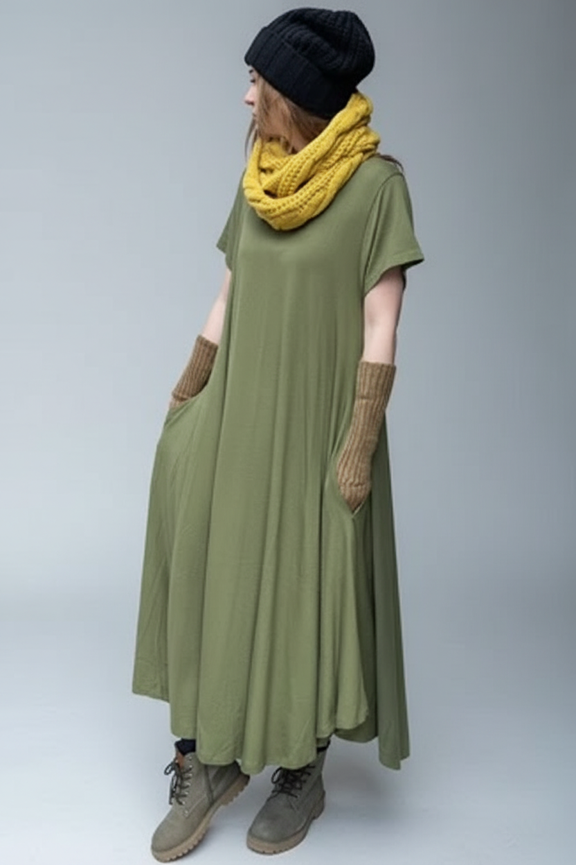 Grön Klänning Ballerina Original Warm Green