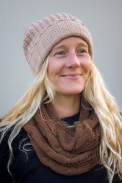 Brun Stickad Halsduk Sigrid Brown