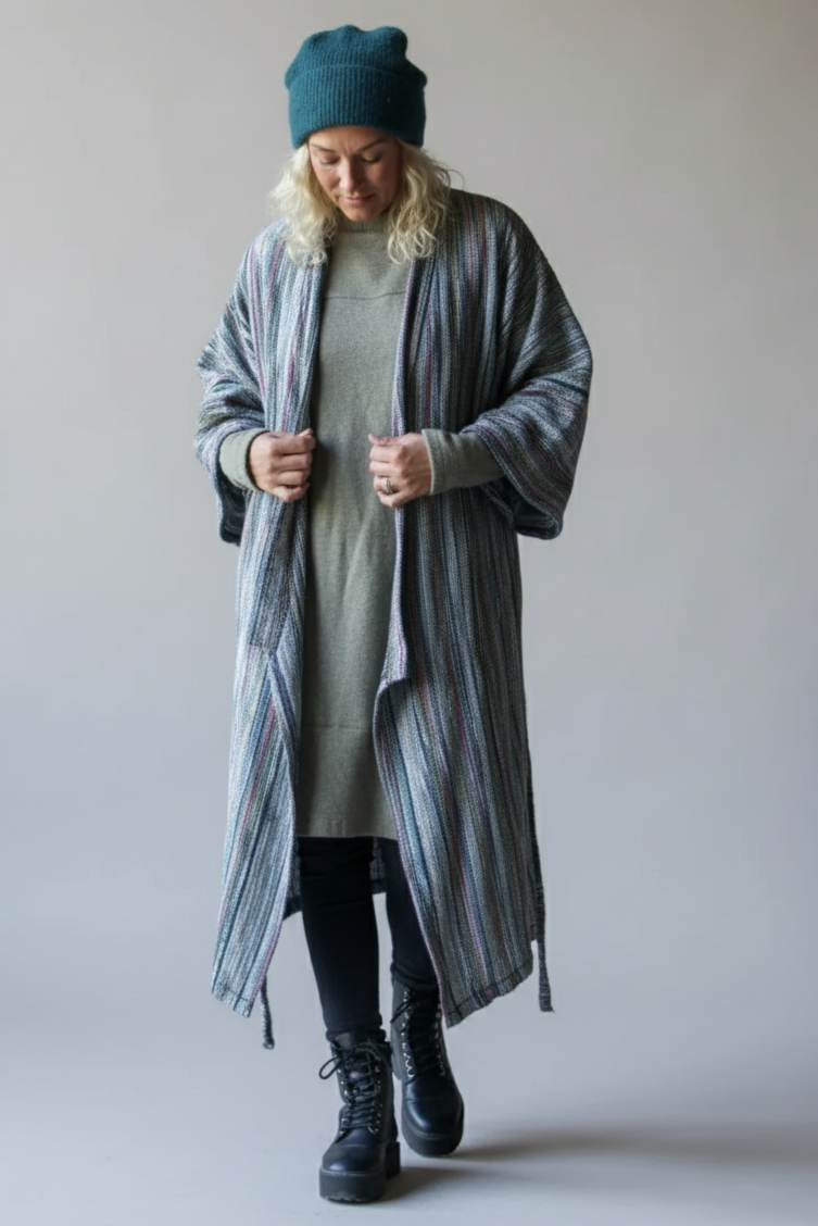 Randig Kimono Aderna Dark Stripe