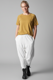 Vit Haremsbyxa Yogi White