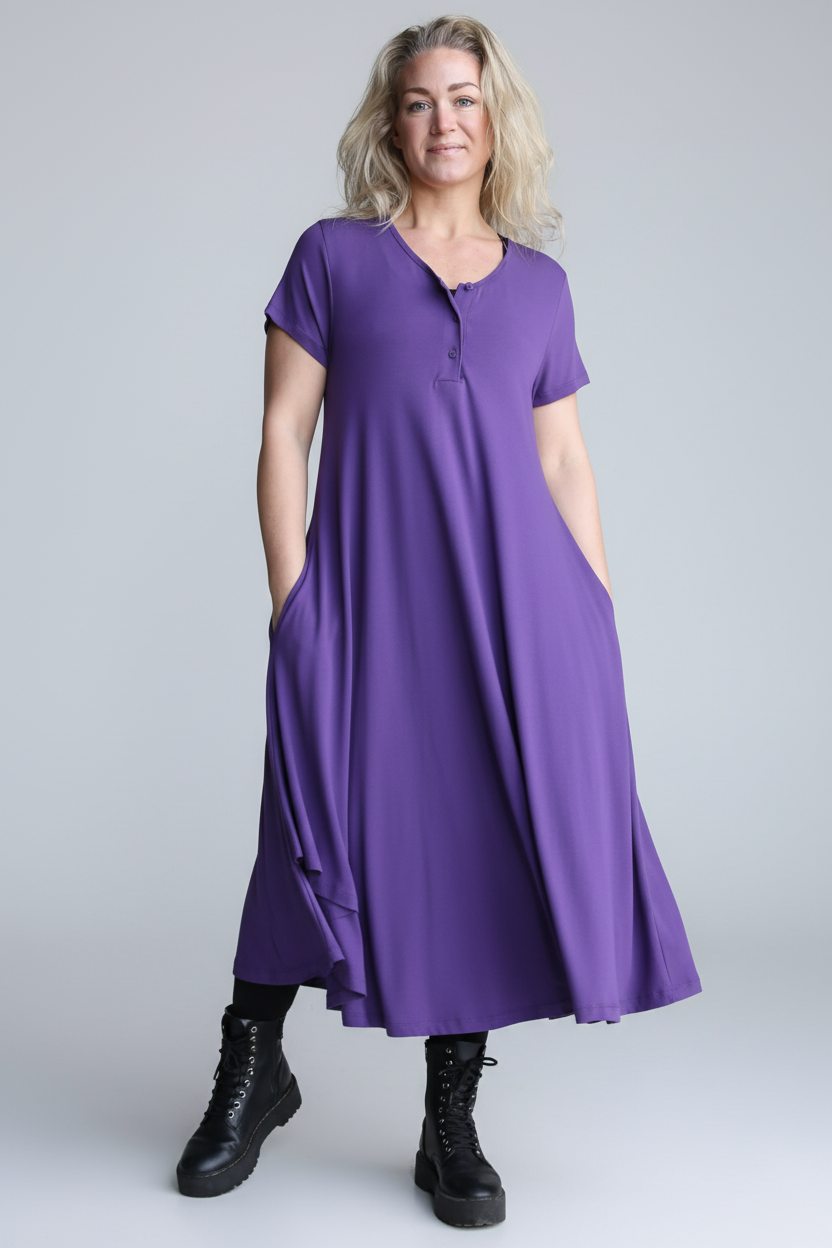 Lila Klänning Lillyane Long Dark Purple