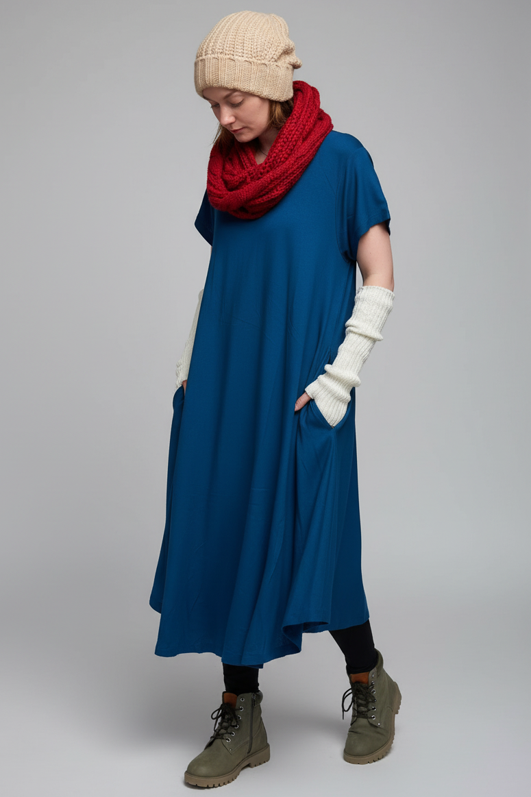 Mörkblå Klänning Ballerina Original Dark Blue
