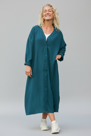 Mörkgrön Klänning Sahara Longsleeve Dark Green
