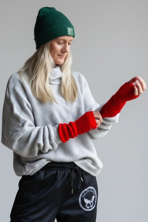 Röd Armvärmare Hedda Red