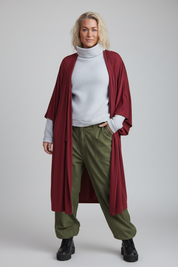 Röd Kimono Maroon