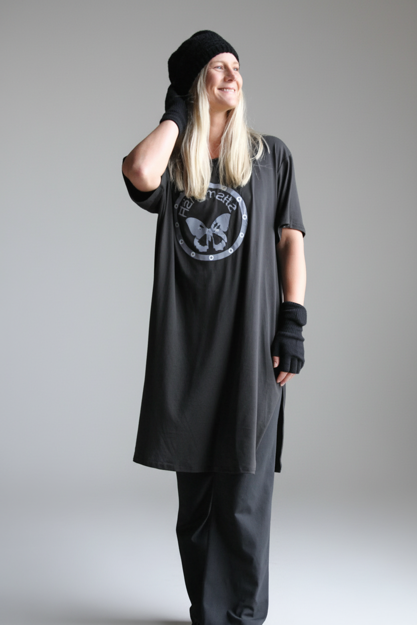 Svart Klänning Hängmatta Retro Black