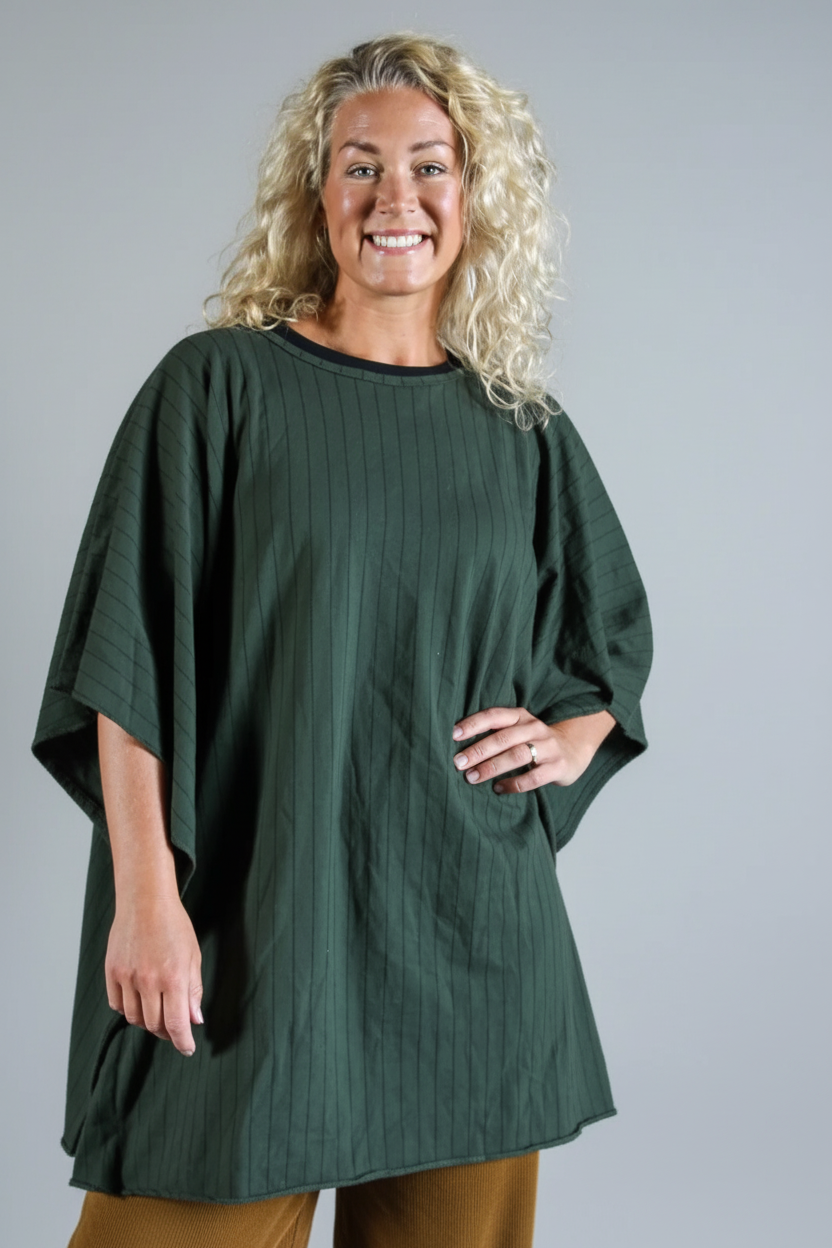 Green Tunic Whisper Green Base Stripe