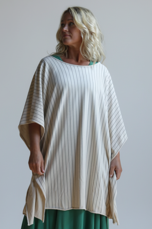 Vit Tunika Whisper Cream Base Stripe