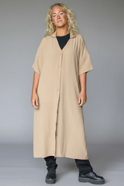 Beige Klänning Sahara Longshirt Earth