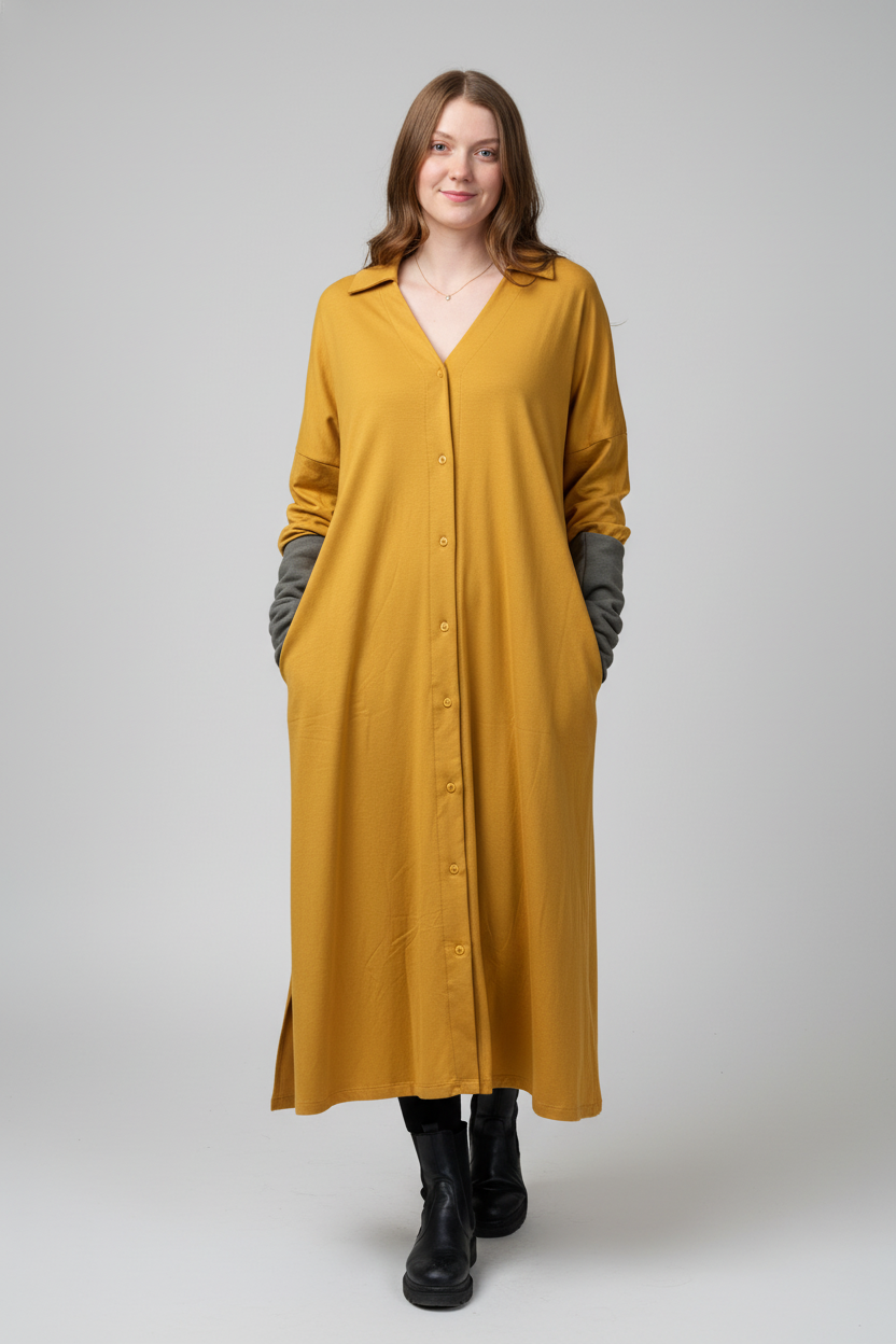 Senapsgul Sahara Cotton Longsleeve Mustard
