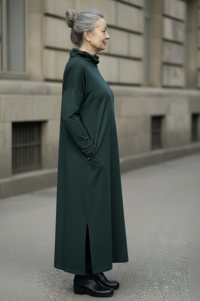 Grön från sidan med slits