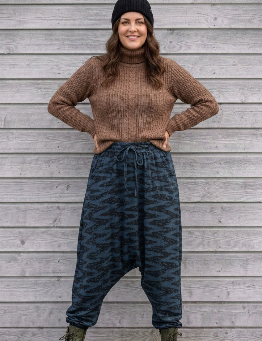 Harem Classic – Dark Blue Black Ziczac