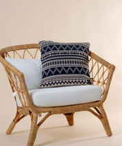 Blå &amp; Beige Putetrekk Älvadalen Navy &amp; Beige Print