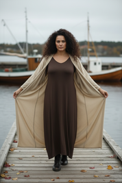 Kimono framifrån vid hamnen
