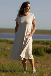 Kustlandskap med gräs