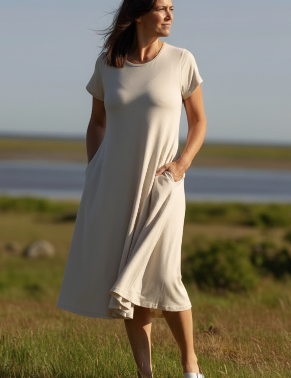 Kustlandskap med gräs