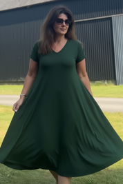 Mörkgrön V-Neck 4