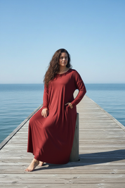 Maroon fickor - sittande