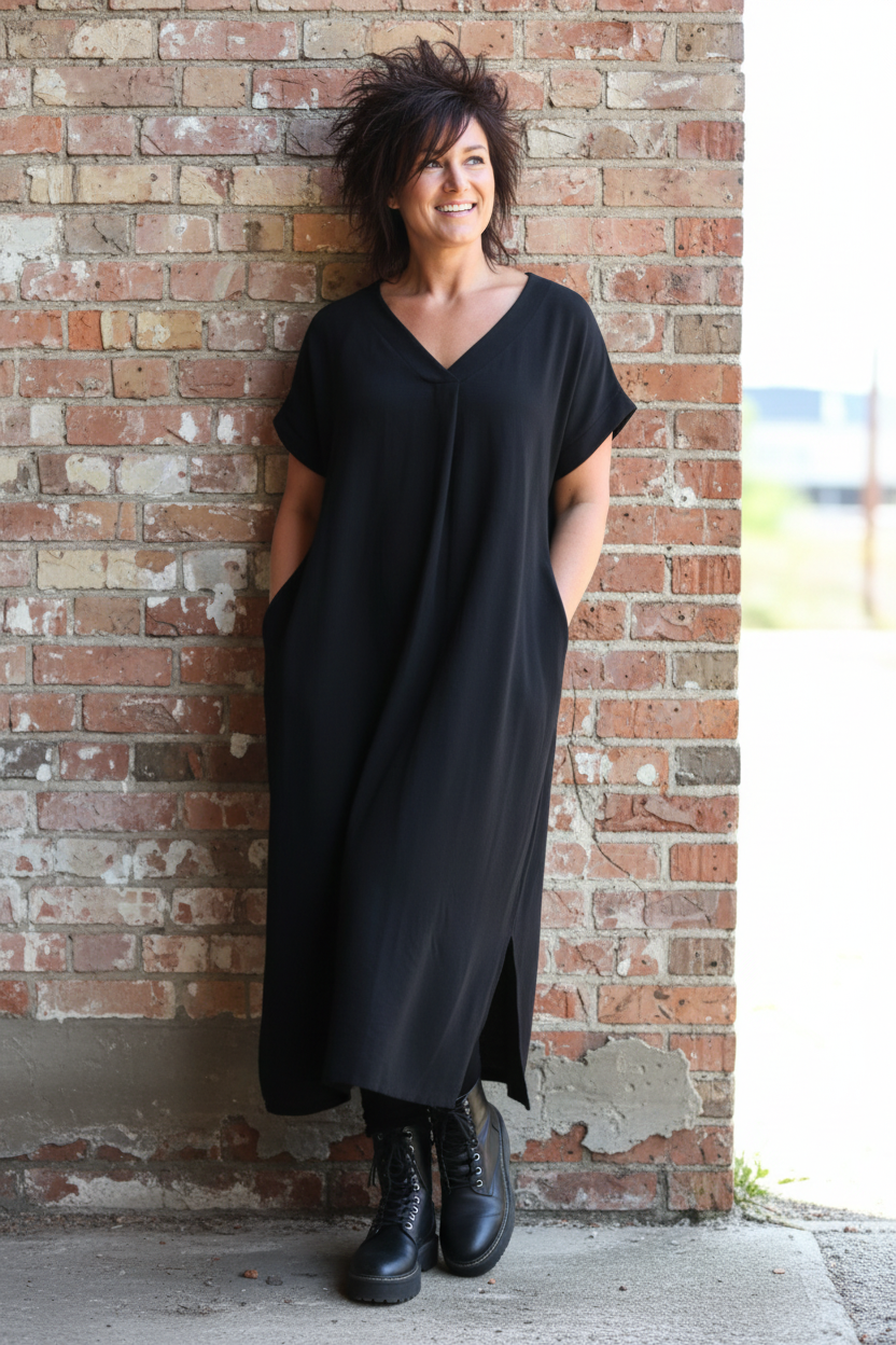 Ny modell lutar mot vägg