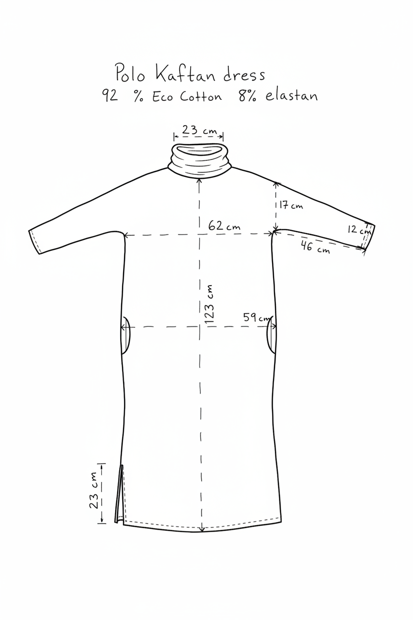Polo Kaftan fickor båda sidor