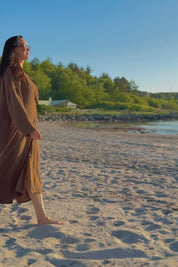 Dunkelbraunes Kleid Sahara Longsleeve Dunkelbraun