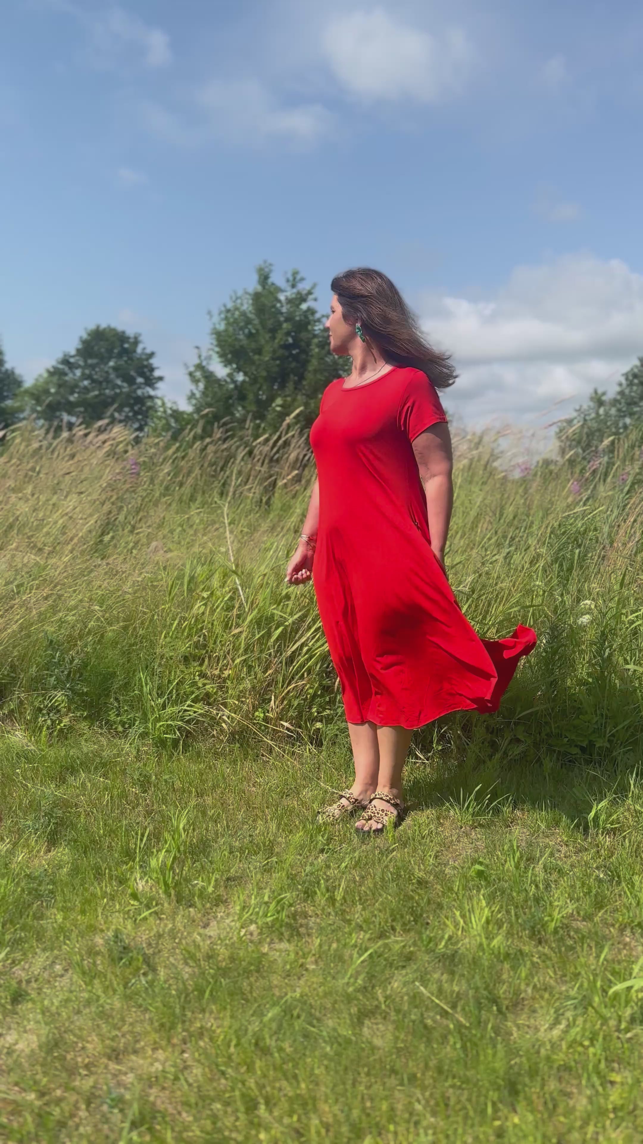 Röd Klänning Ballerina Original Red No 12