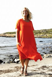 Sarah Dress Orange Coastal