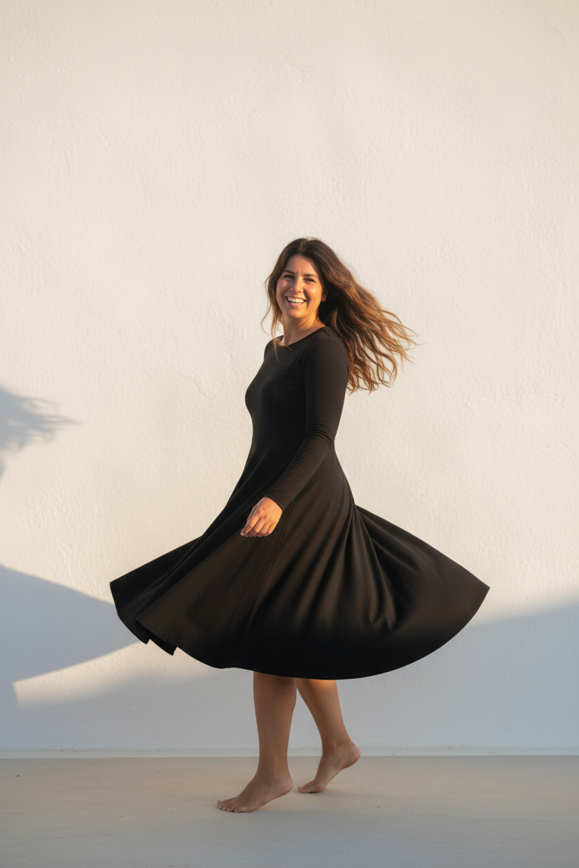Svart longsleeve – Twirl