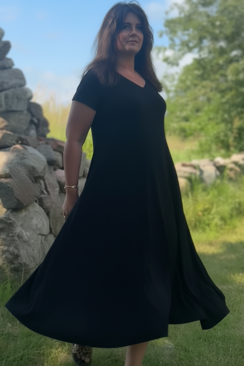 Svart V-Neck 1
