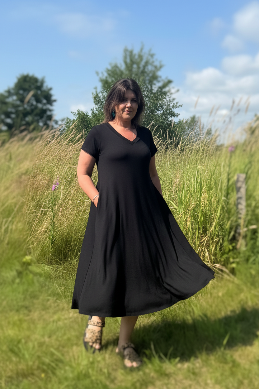 Svart V-Neck 3