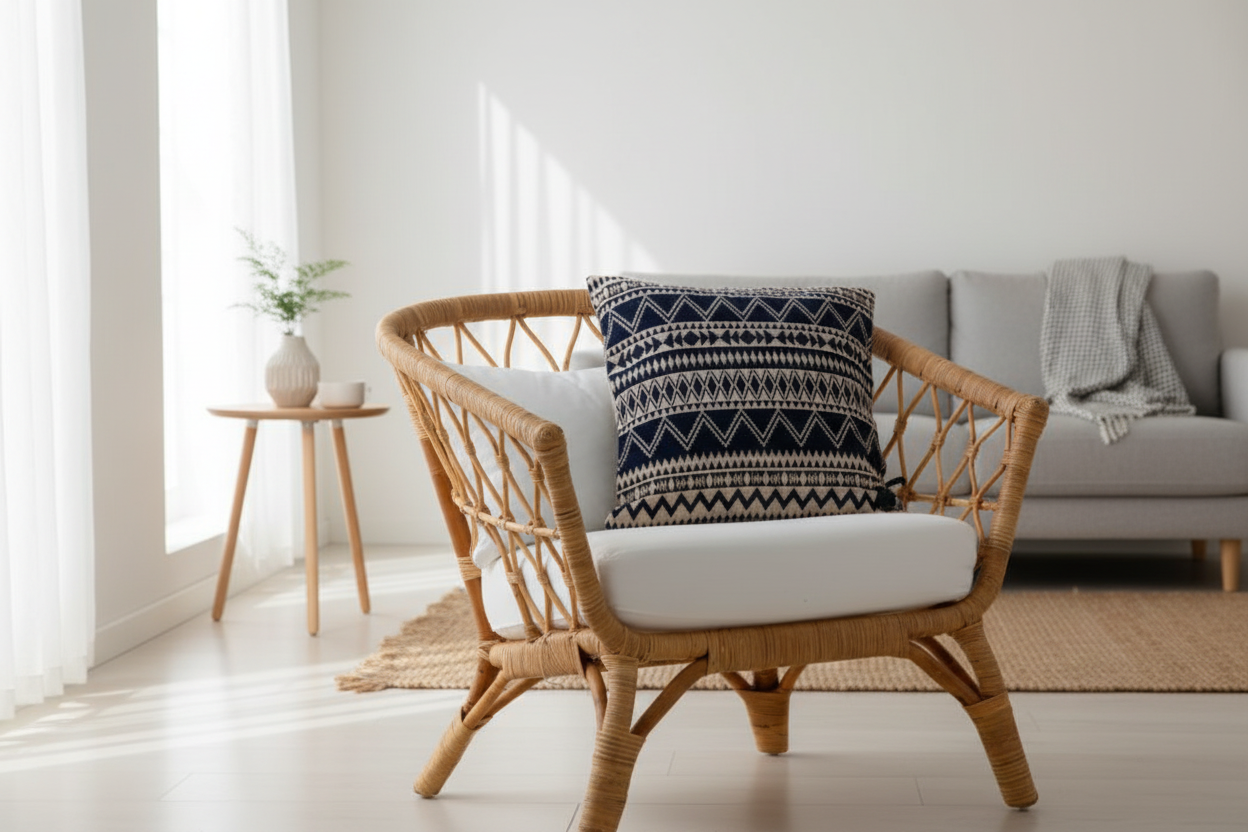 Tribal kudde i rotting fåtölj