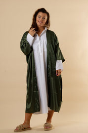 Mörkgrön Mönstrad Kimono Tylösand Dark Green